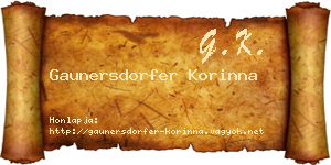 Gaunersdorfer Korinna névjegykártya