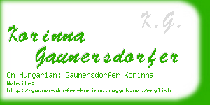 korinna gaunersdorfer business card